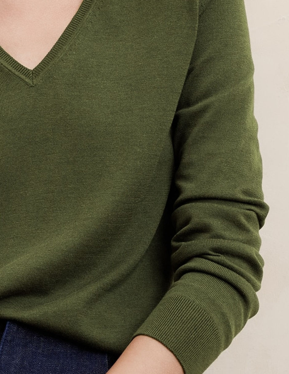 Suéter cuello v para mujer 2