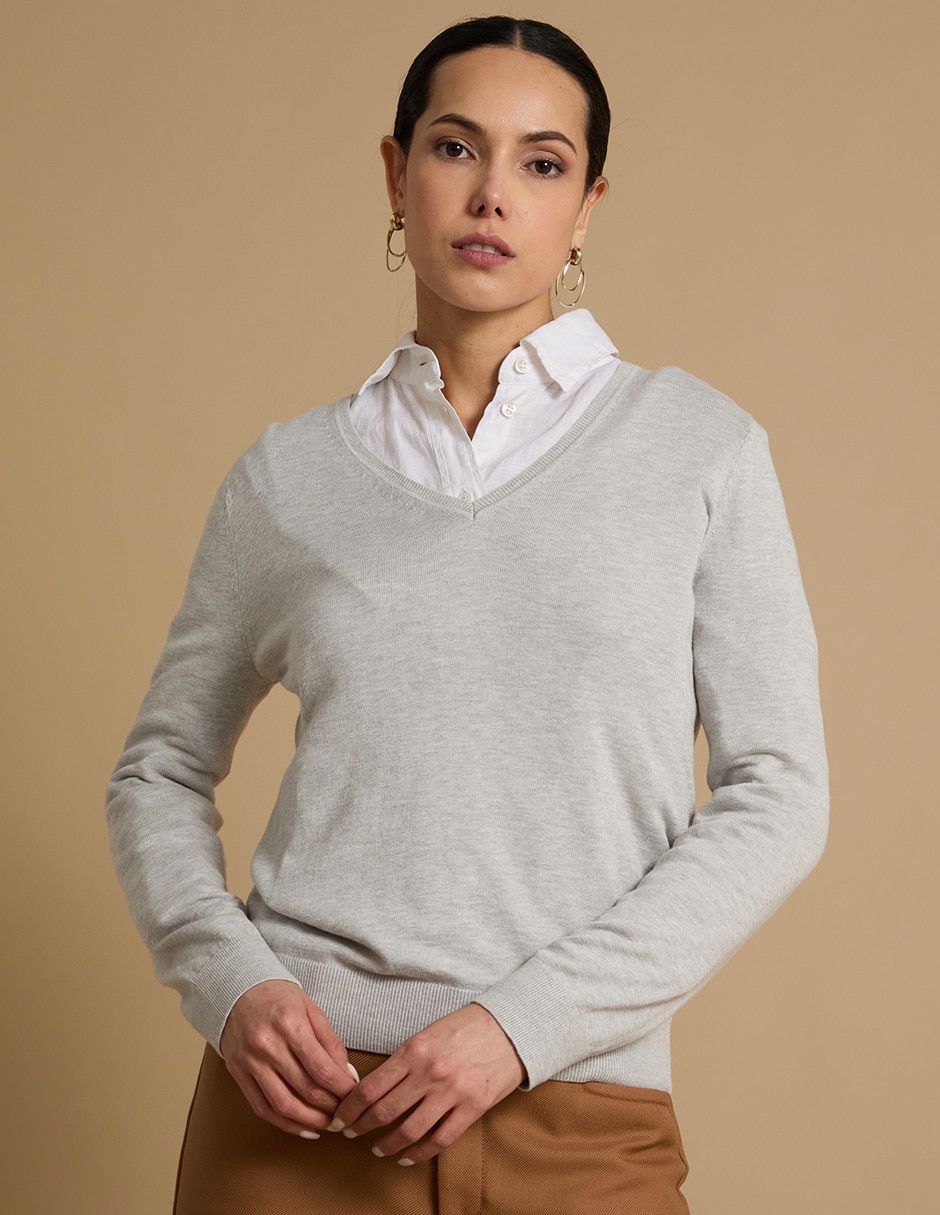 Suéter cuello v para mujer Suéter cuello v para mujer