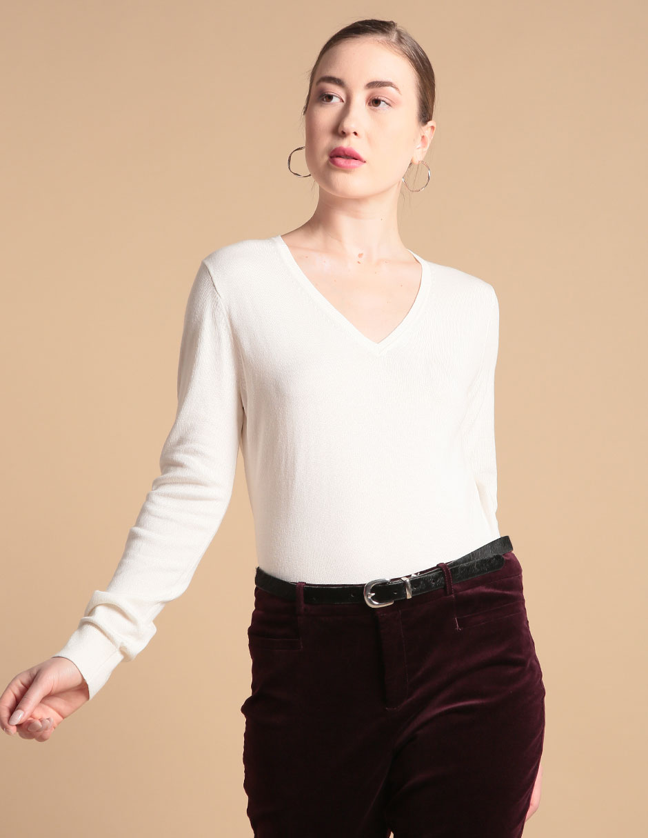 Suéter cuello v para mujer Suéter cuello v para mujer