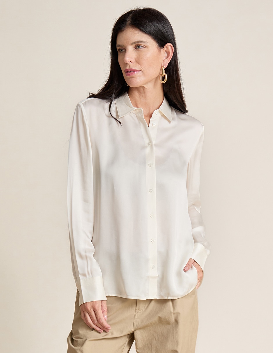 Blusa manga larga para mujer