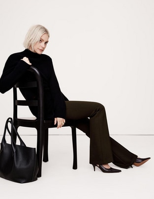 Pantalón de vestir amplio para mujer