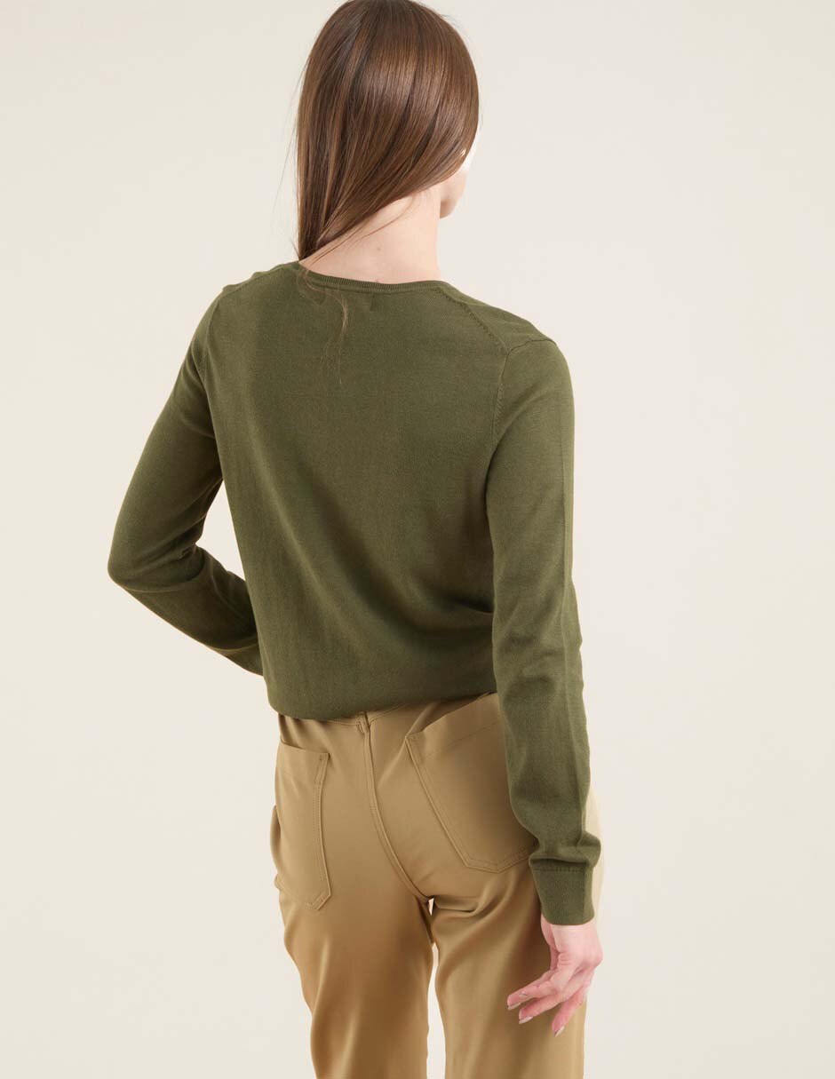 Suéter cuello redondo para mujer 5