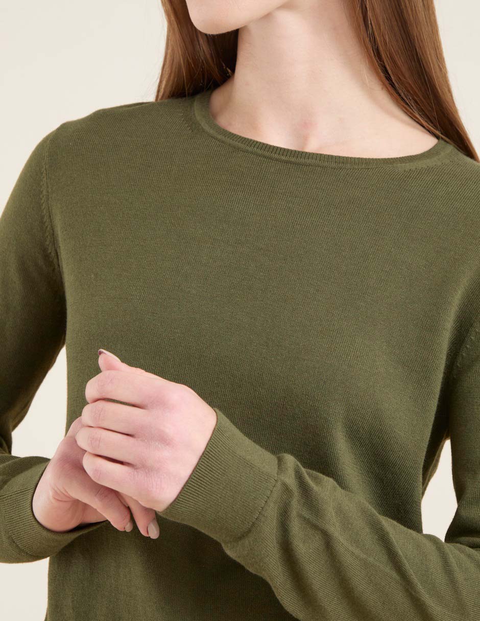 Suéter cuello redondo para mujer 3