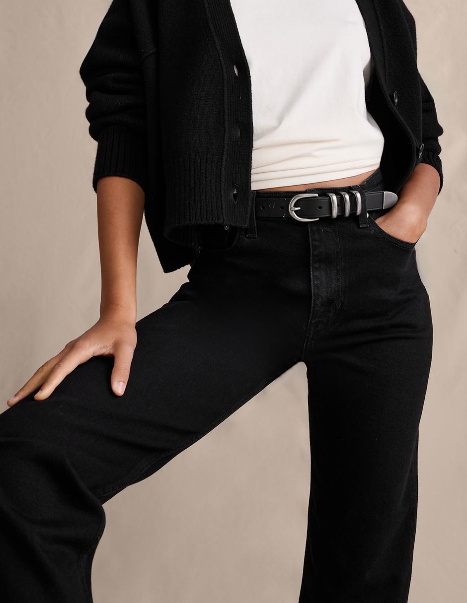 Jeans straight cintura alta para mujer 5