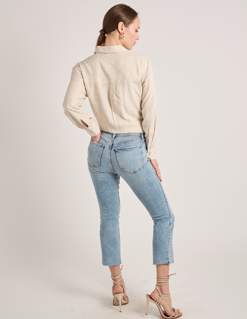 Jeans Capri Slim Para Mujer