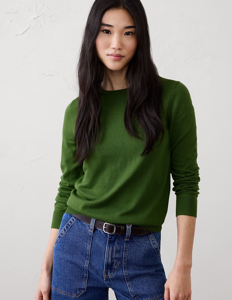 Suéter cuello redondo para mujer