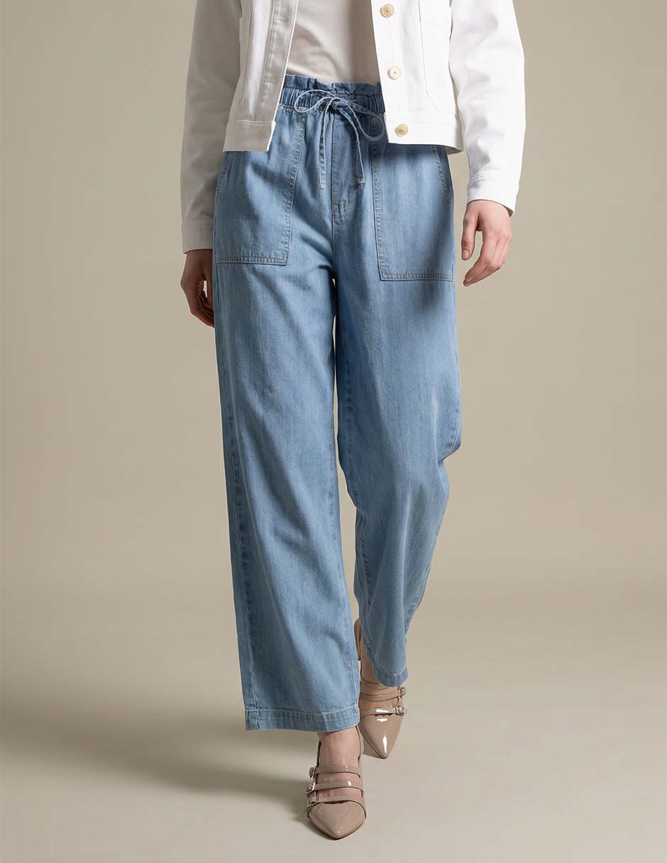 Jeans relaxed straight cintura media para mujer Jeans relaxed straight cintura media para mujer