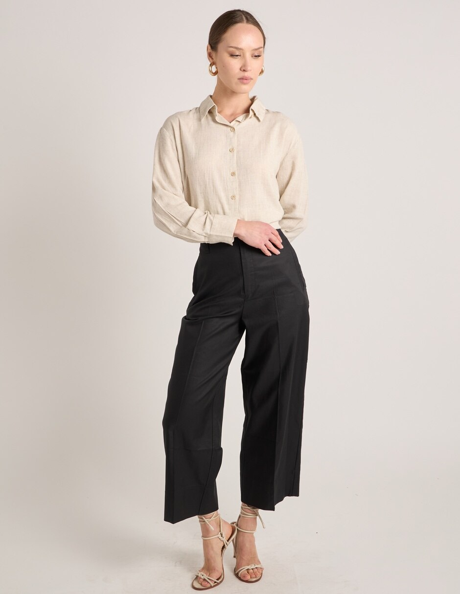 Pantalón de vestir wide leg para mujer 4