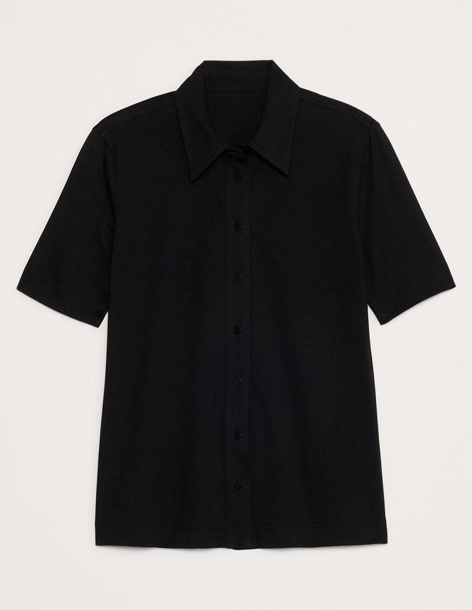 Camisa de algodón manga corta para mujer