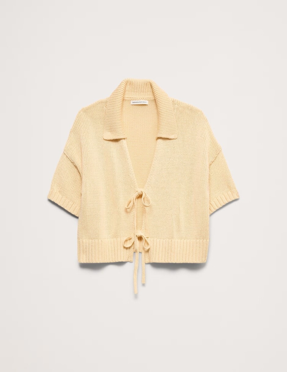 Suéter cuello camisero para mujer