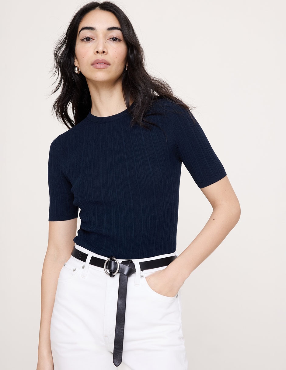 Suéter cuello redondo para mujer