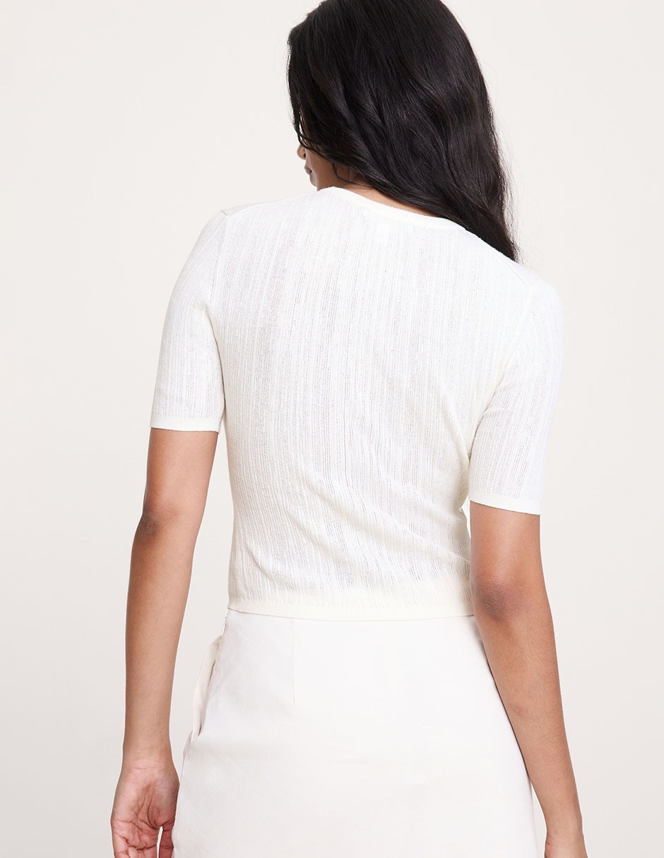 Suéter cuello redondo para mujer 3