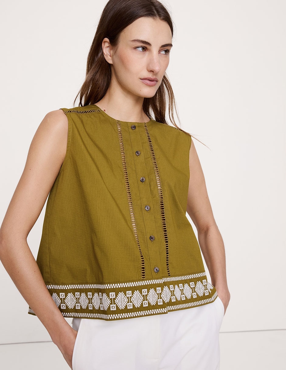 Blusa sin manga para mujer 1