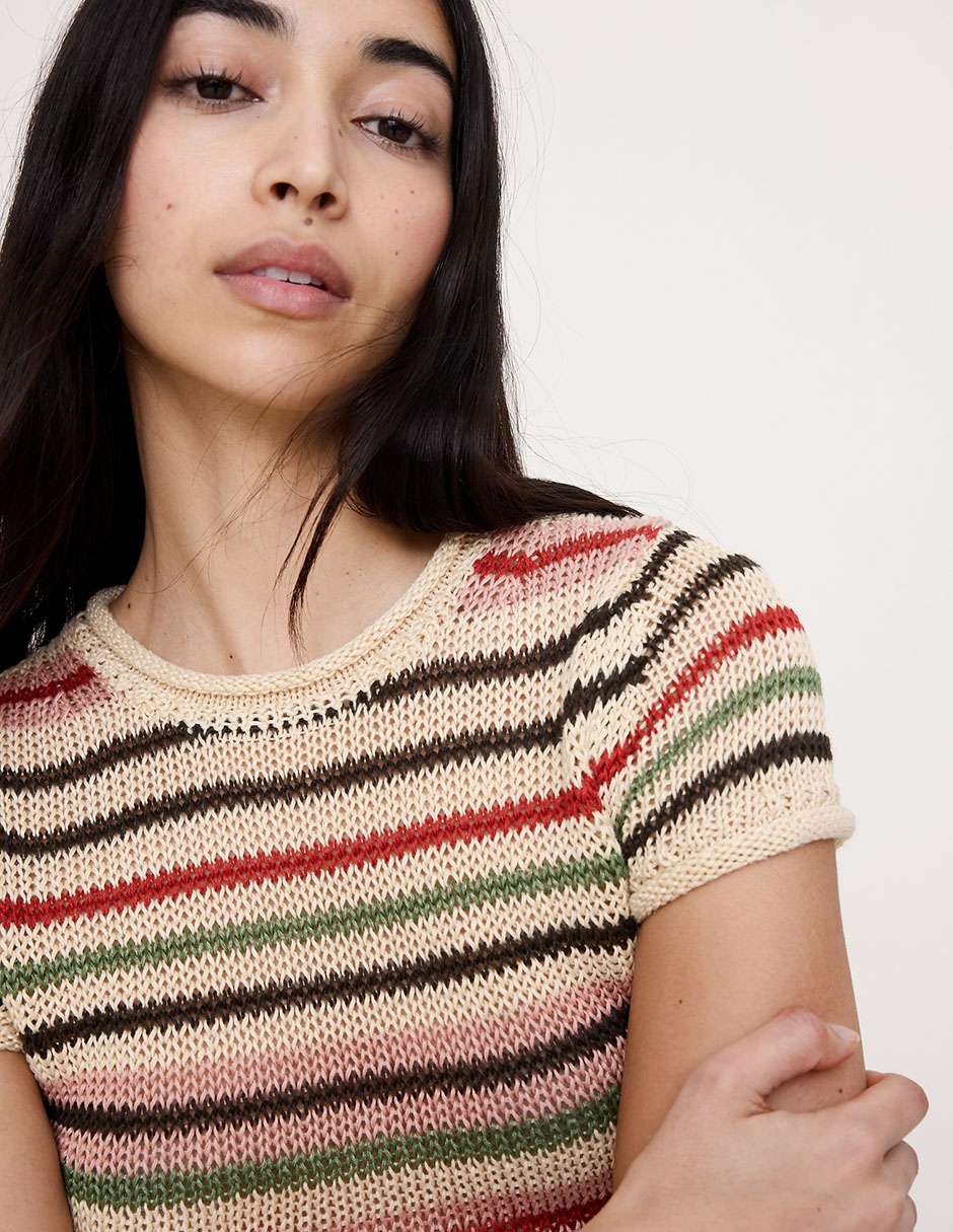 Suéter cuello redondo para mujer 2