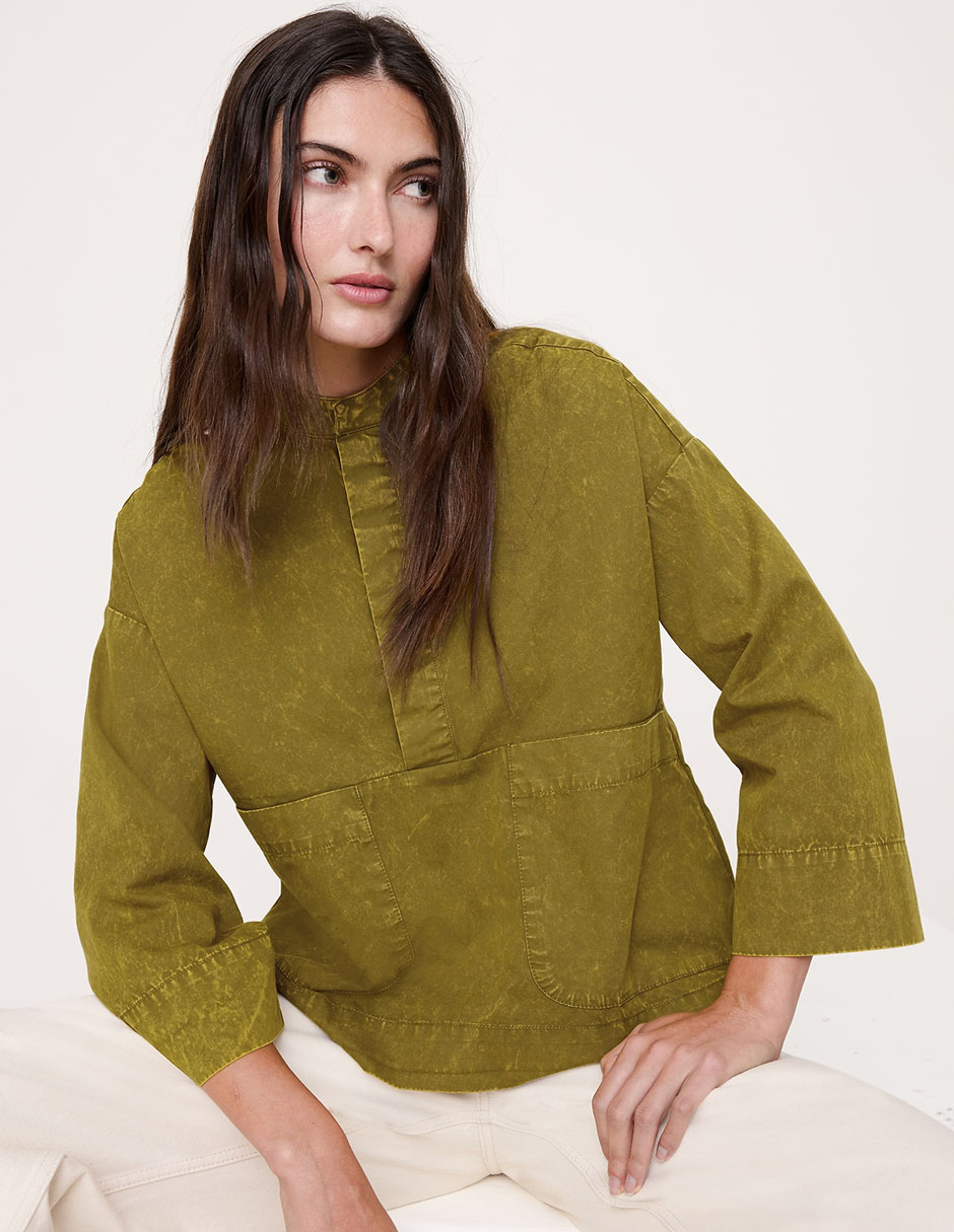 Blusa manga larga para mujer