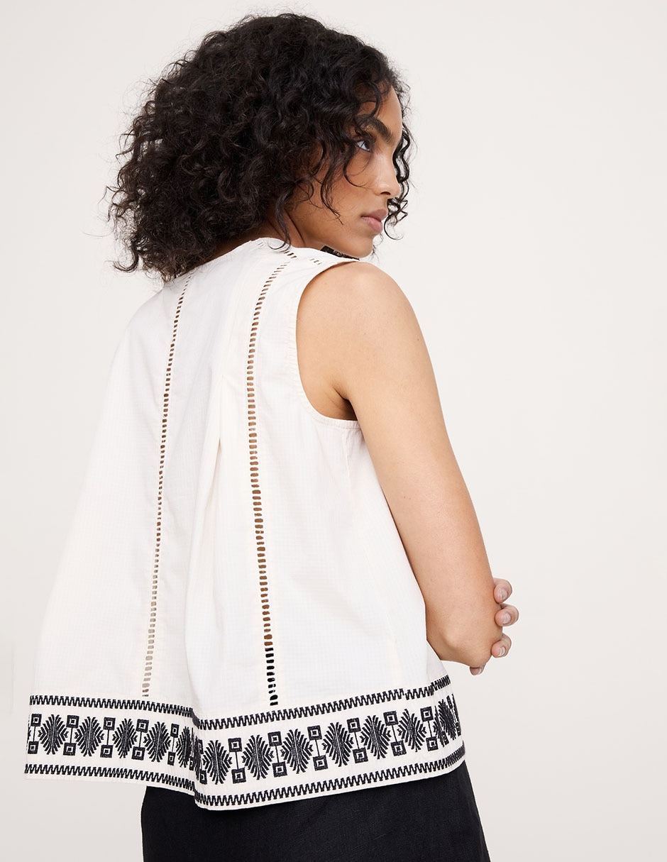 Blusa sin manga para mujer
