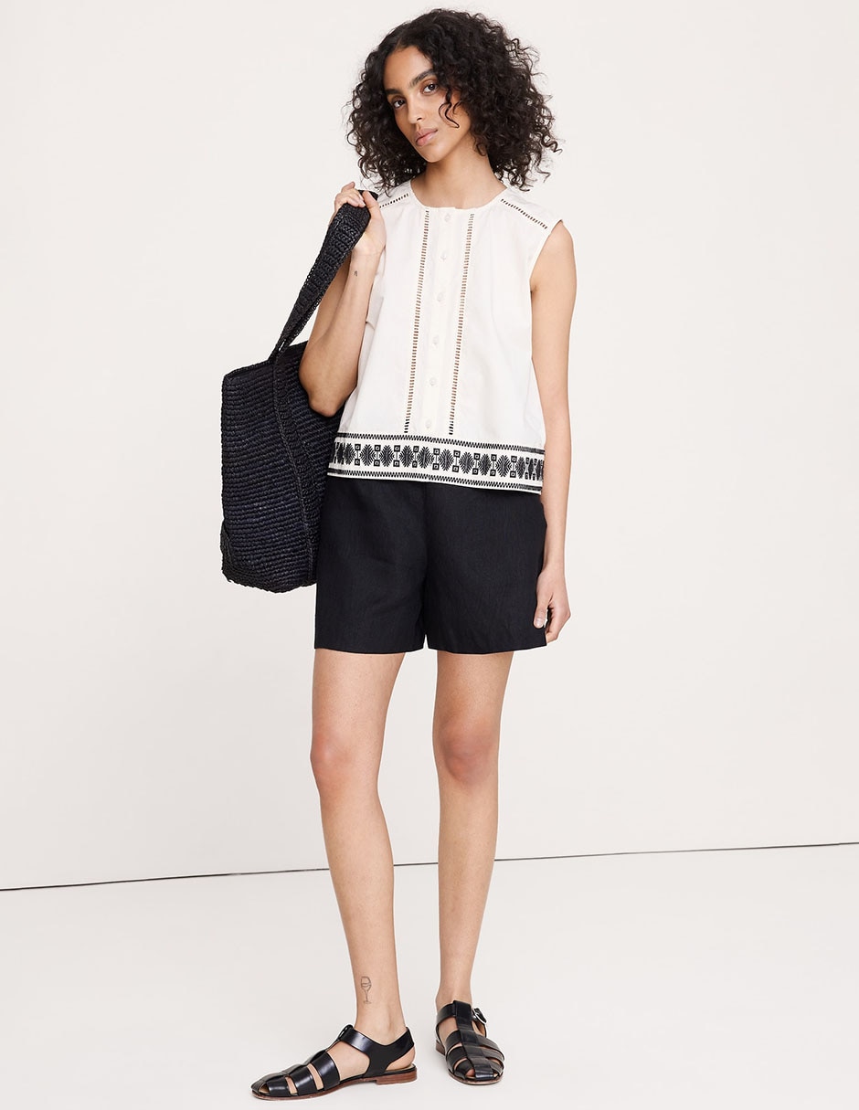 Blusa sin manga para mujer