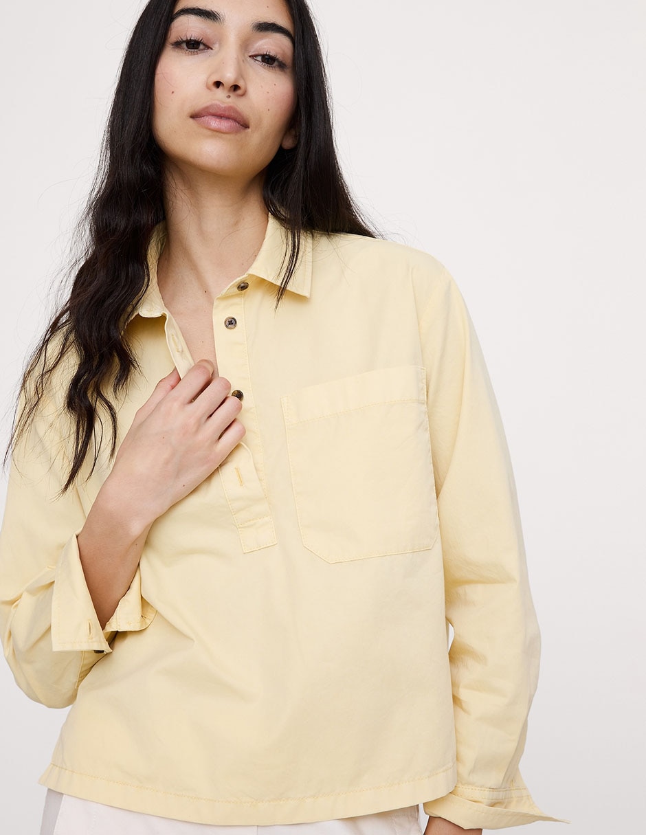 Camisa de algodón manga larga para mujer 3