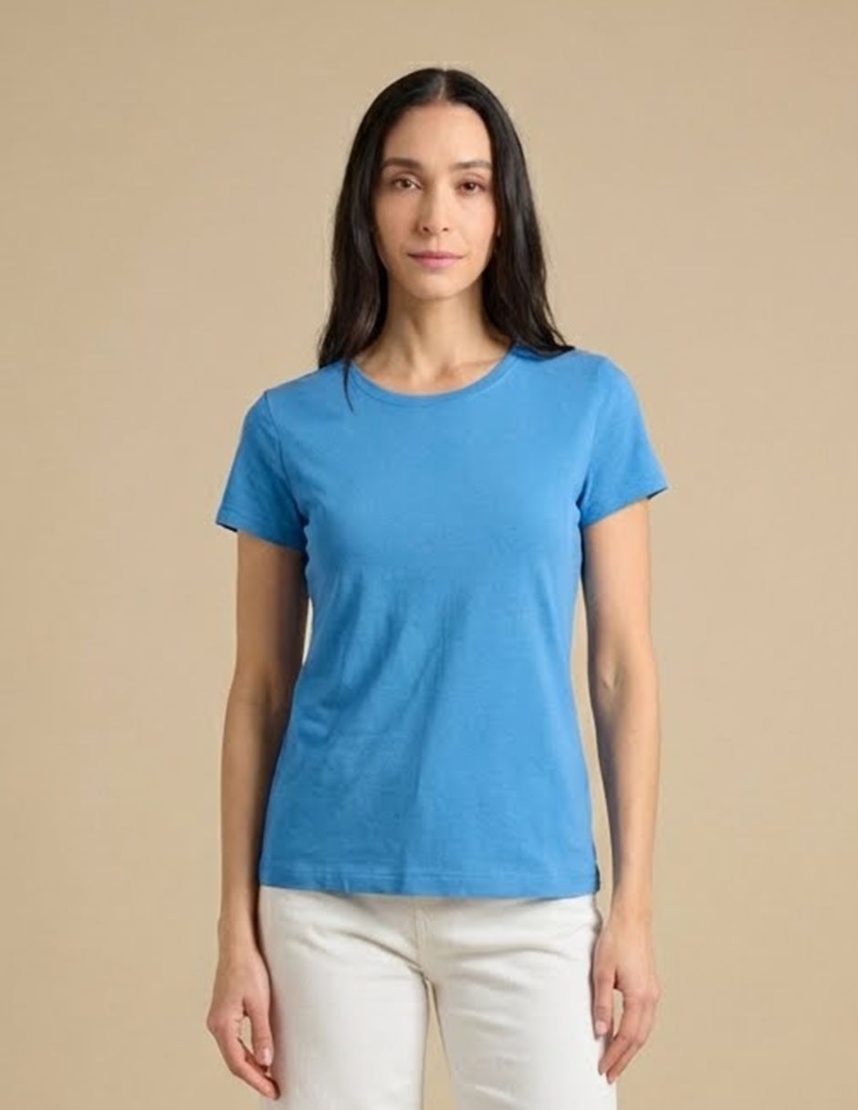 Playera manga corta cuello redondo para mujer Playera manga corta cuello redondo para mujer