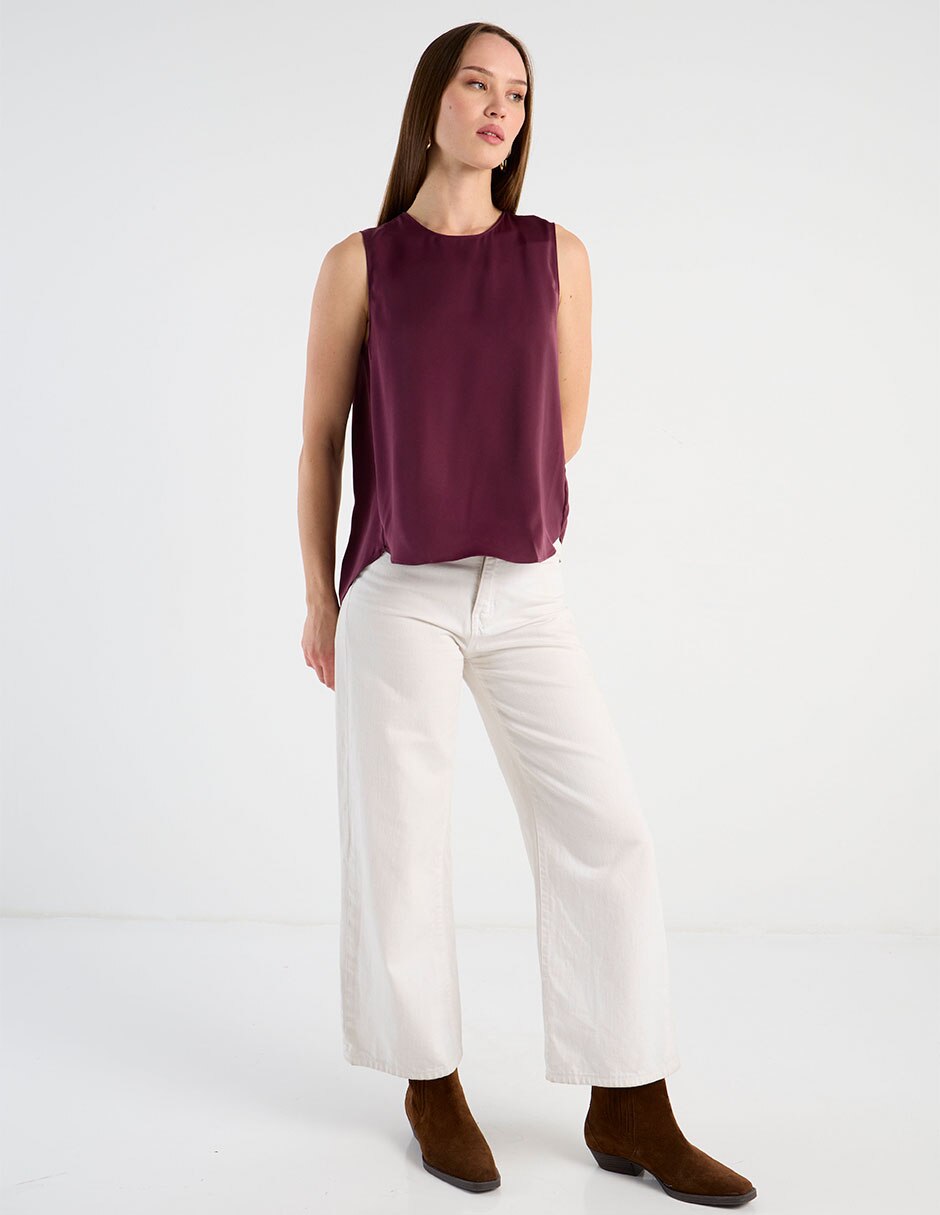 Blusa sin manga para mujer