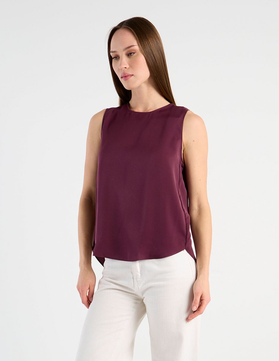 Blusa sin manga para mujer