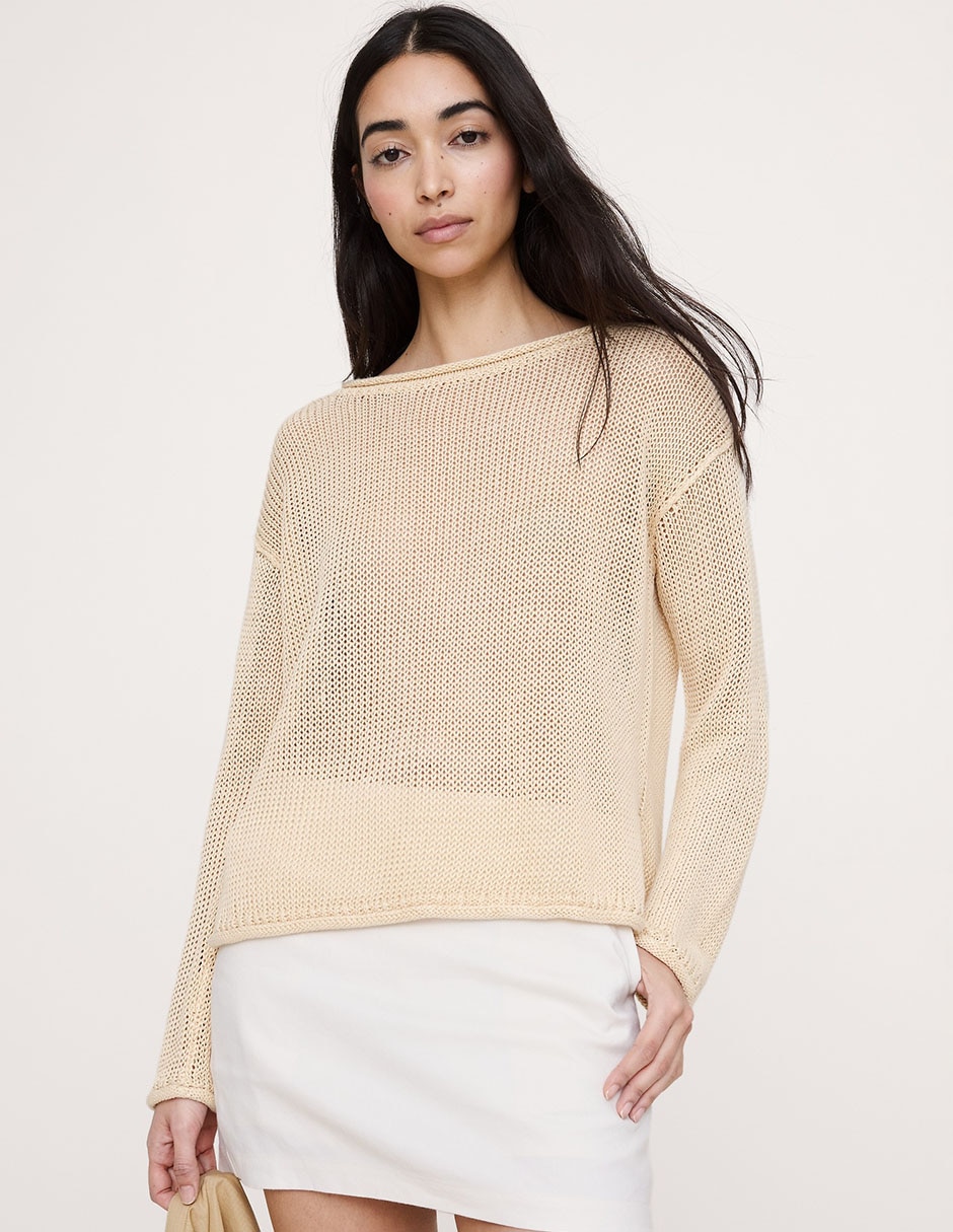 Suéter cuello redondo para mujer Suéter cuello redondo para mujer