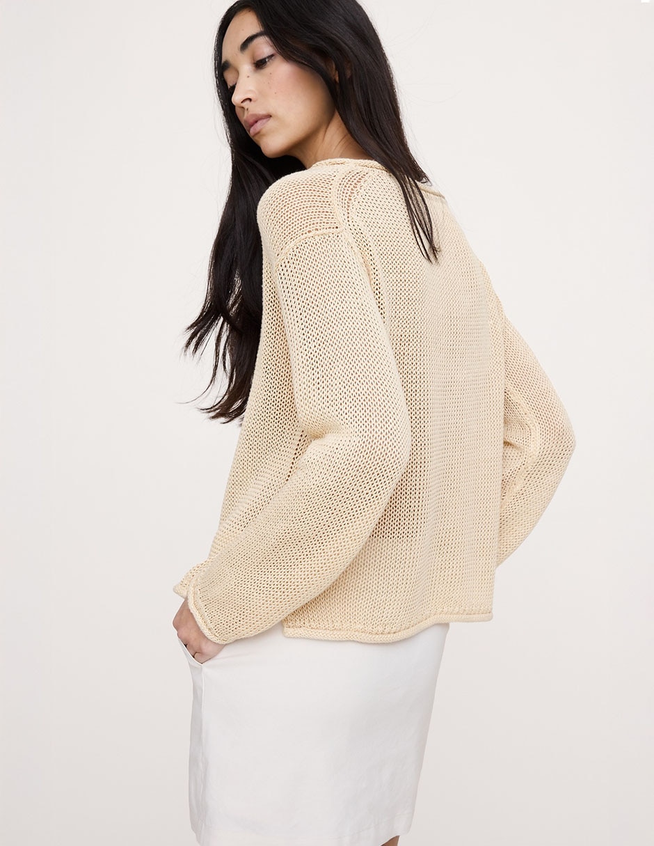 Suéter cuello redondo para mujer 2