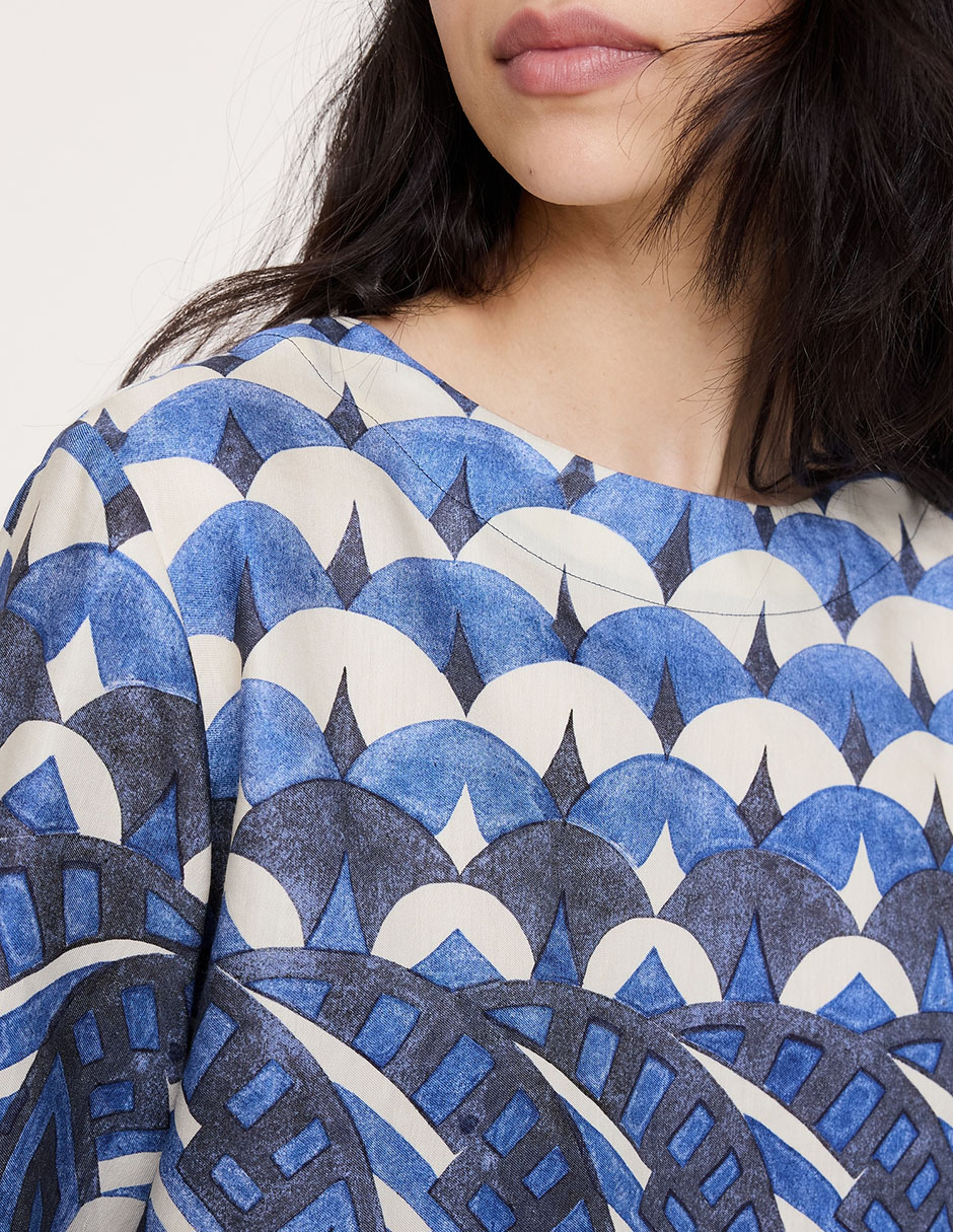 Blusa manga al codo para mujer