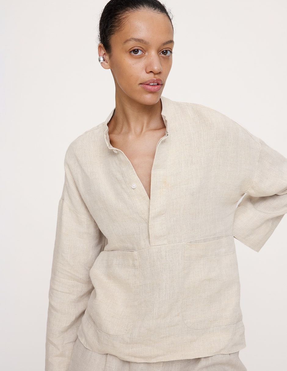 Blusa manga larga para mujer