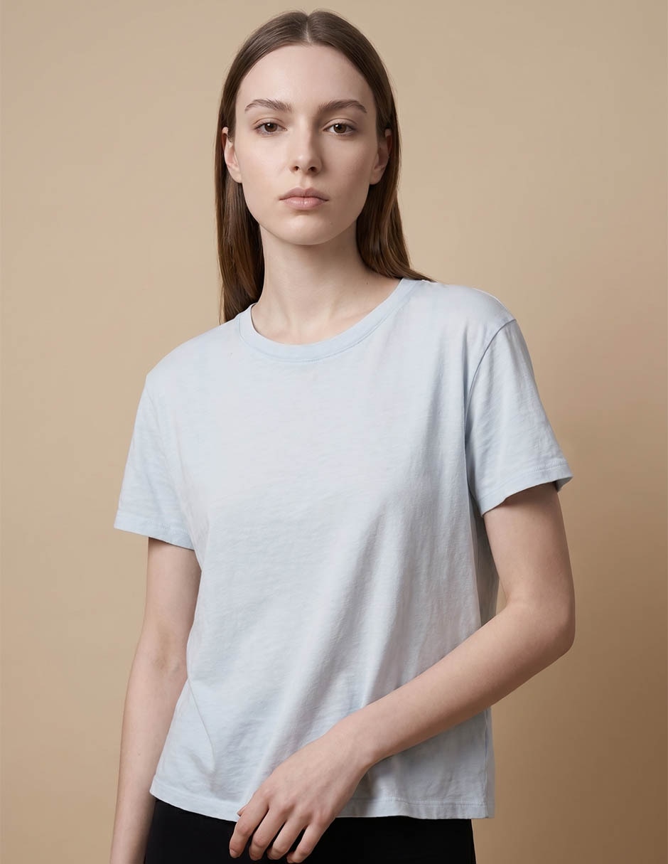 Playera manga corta cuello redondo para mujer Playera manga corta cuello redondo para mujer