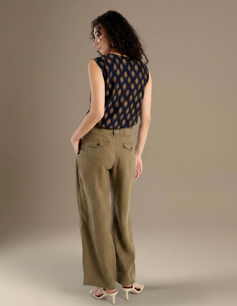 Pantalón relaxed amplio para mujer