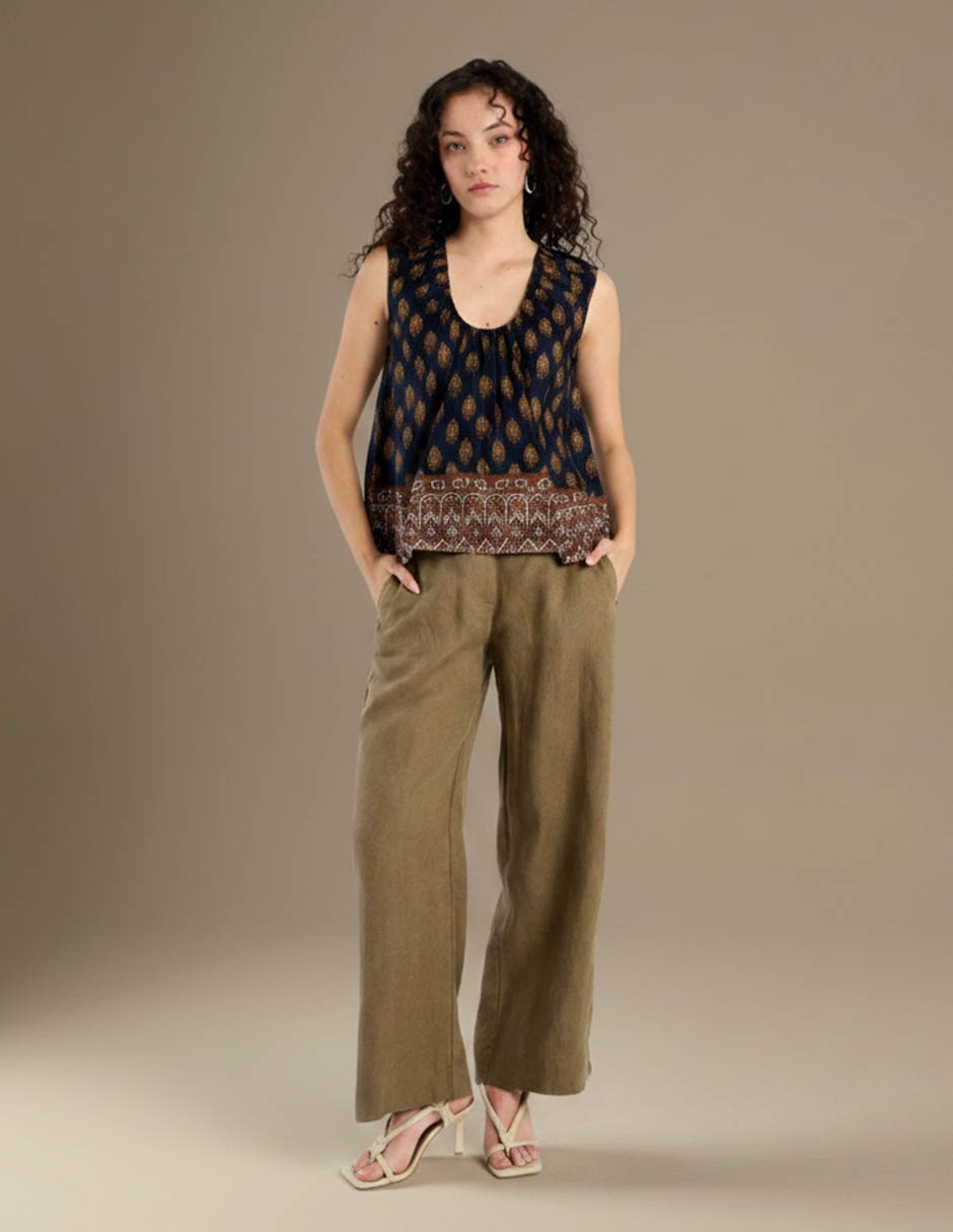 Pantalón relaxed amplio para mujer