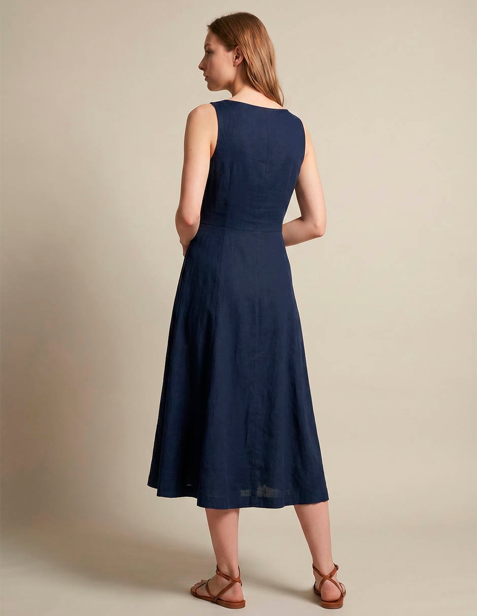 Vestido midi casual br factory para mujer