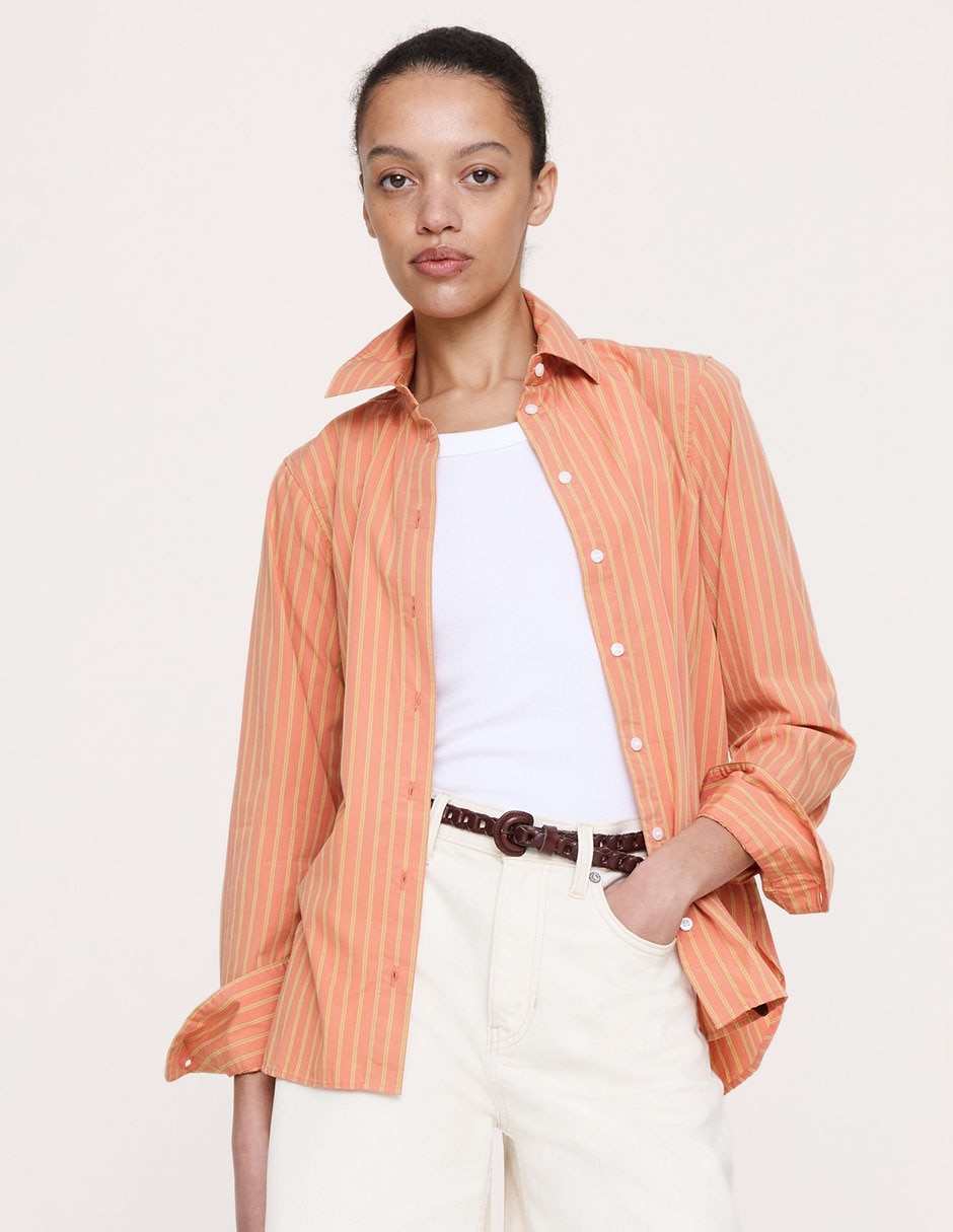 Camisa de algodón manga larga para mujer 1