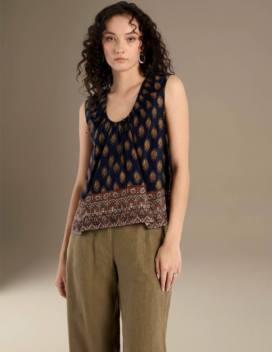 Blusa sin manga para mujer
