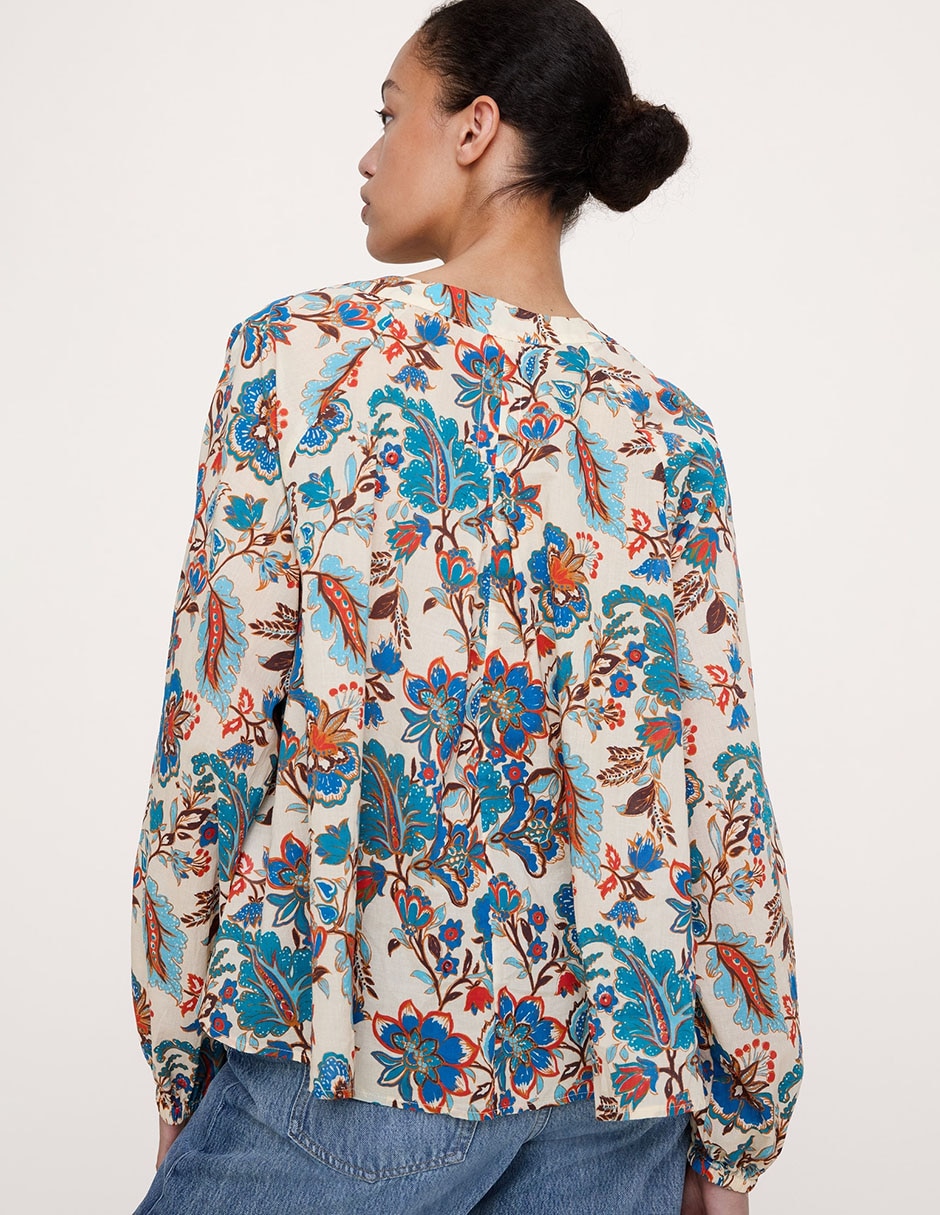 Blusa manga larga para mujer