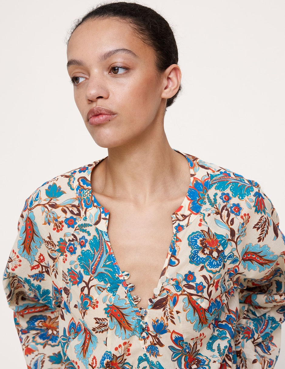 Blusa manga larga para mujer