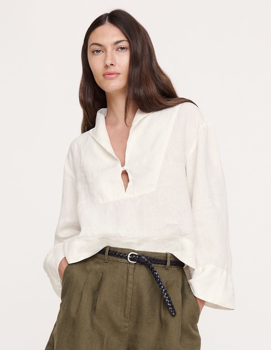 Blusa manga larga para mujer