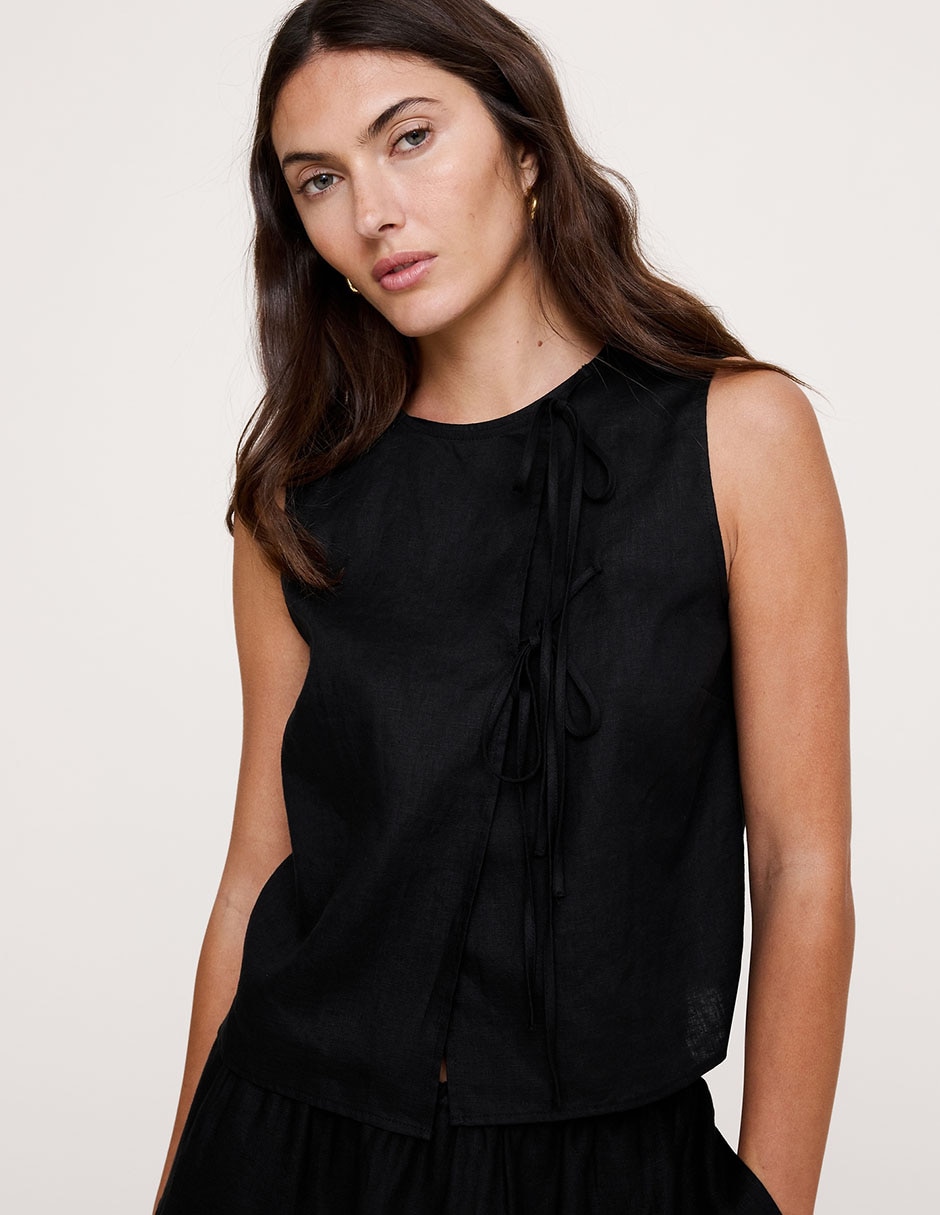 Blusa sin manga para mujer