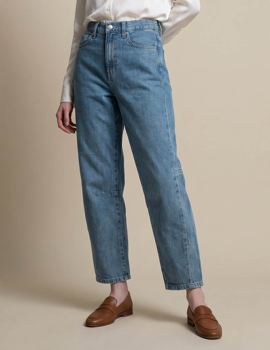 Jeans barrel para mujer