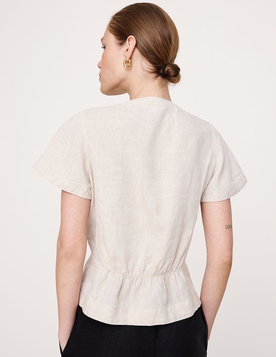 Blusa manga corta para mujer
