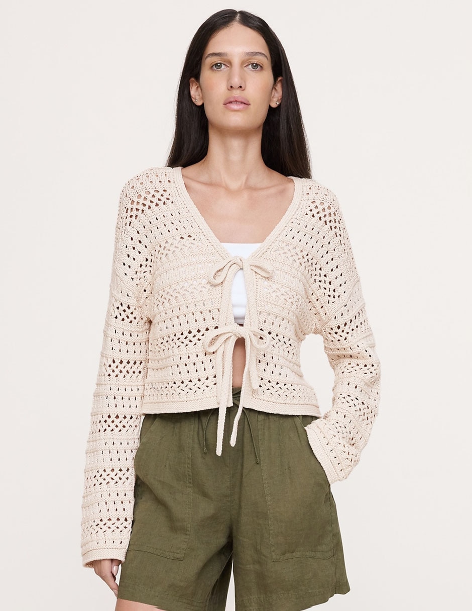 Suéter Cuello V Para Mujer