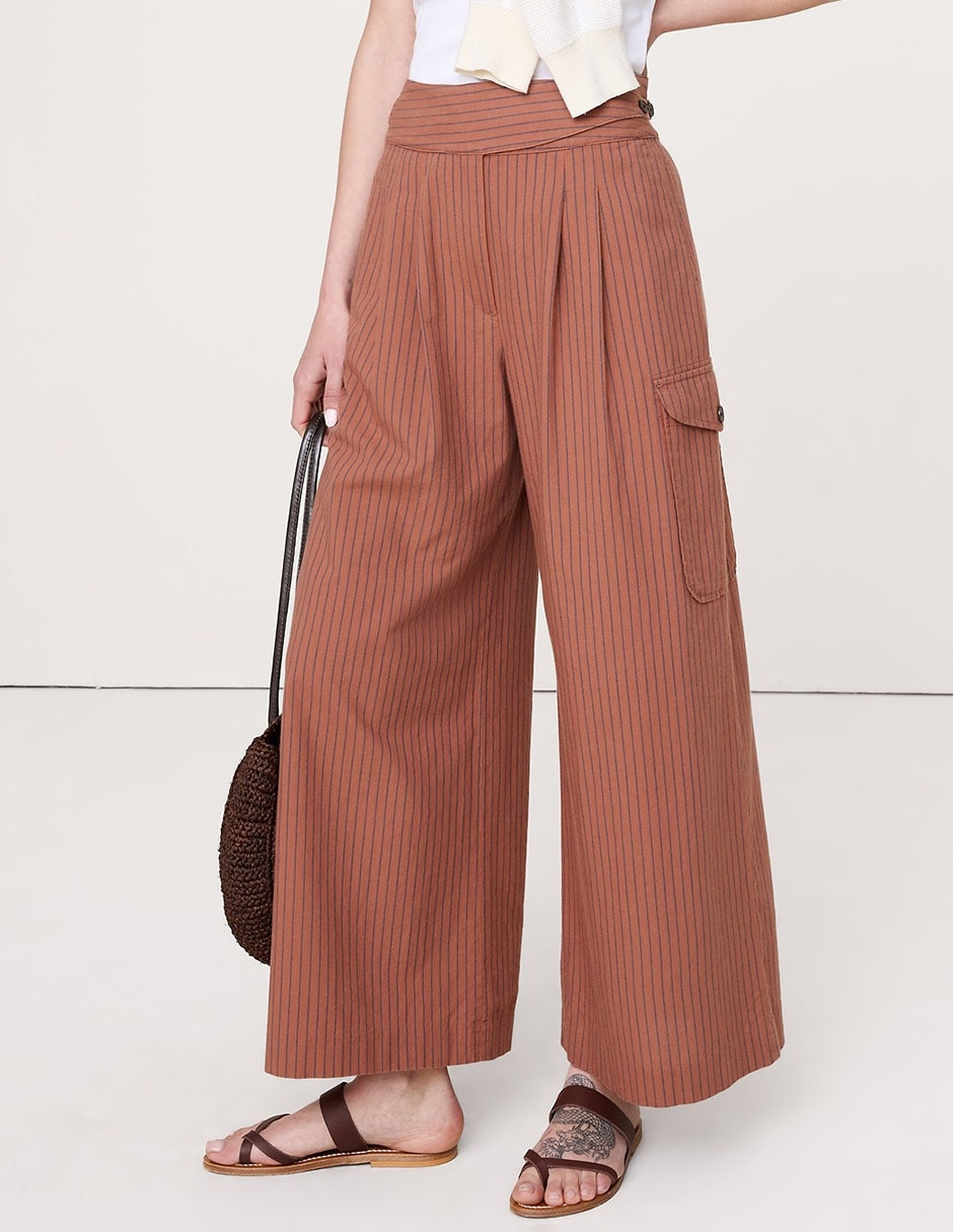 Pantalón cargo wide leg para mujer Pantalón cargo wide leg para mujer