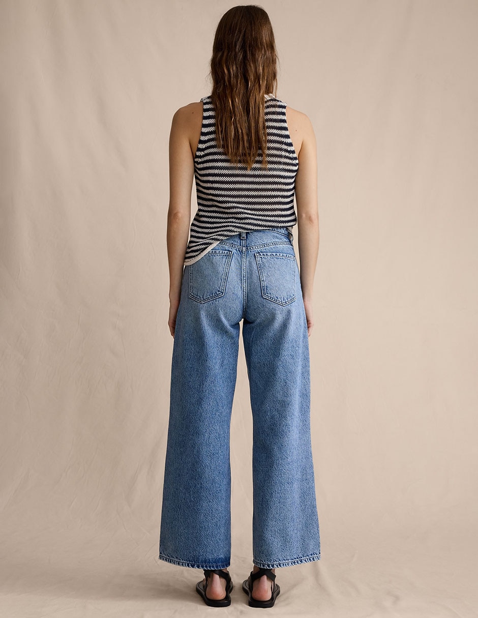 Jeans relaxed wide leg para mujer 6