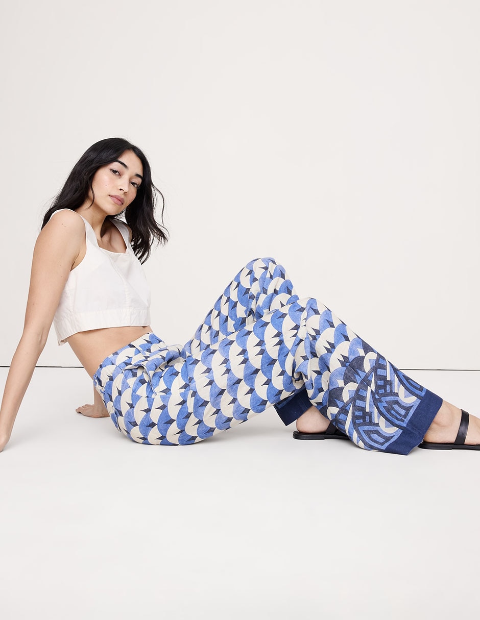Pantalón relaxed amplio para mujer