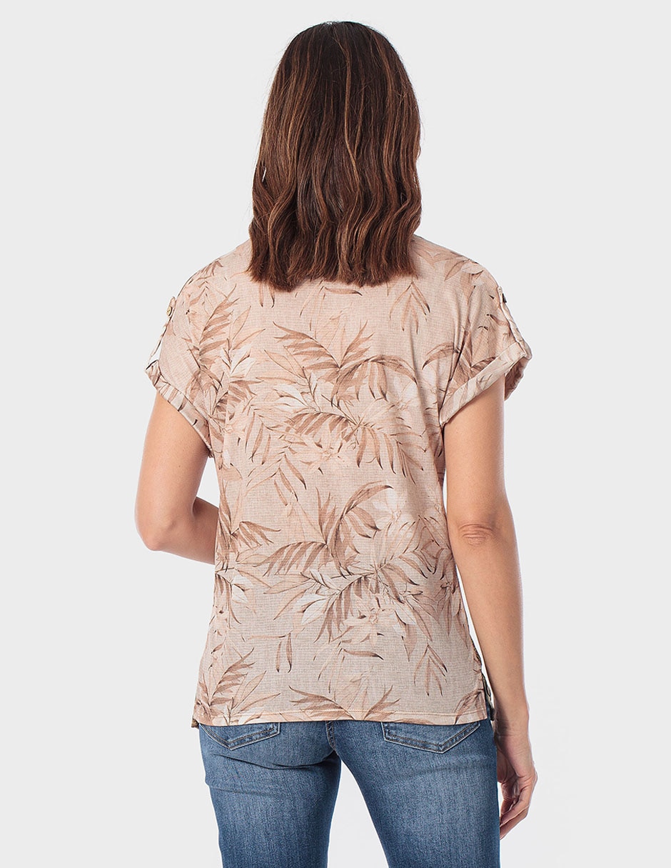 Playera manga corta cuello redondo mujer 6