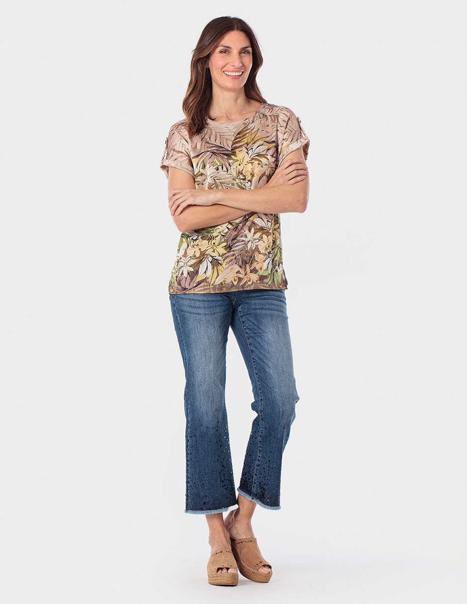 Playera manga corta cuello redondo mujer 5