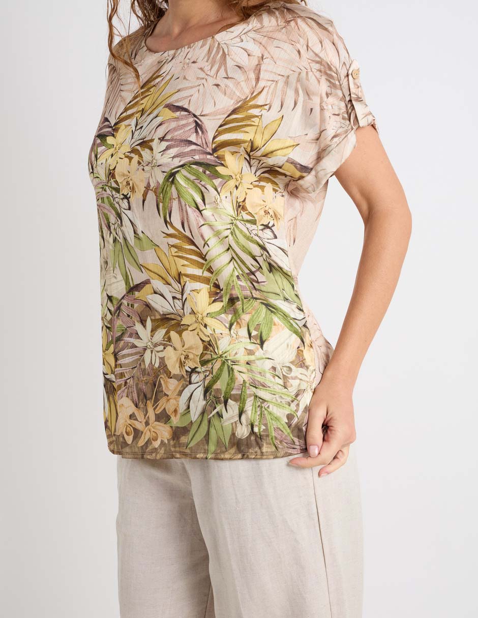 Playera manga corta cuello redondo mujer 3