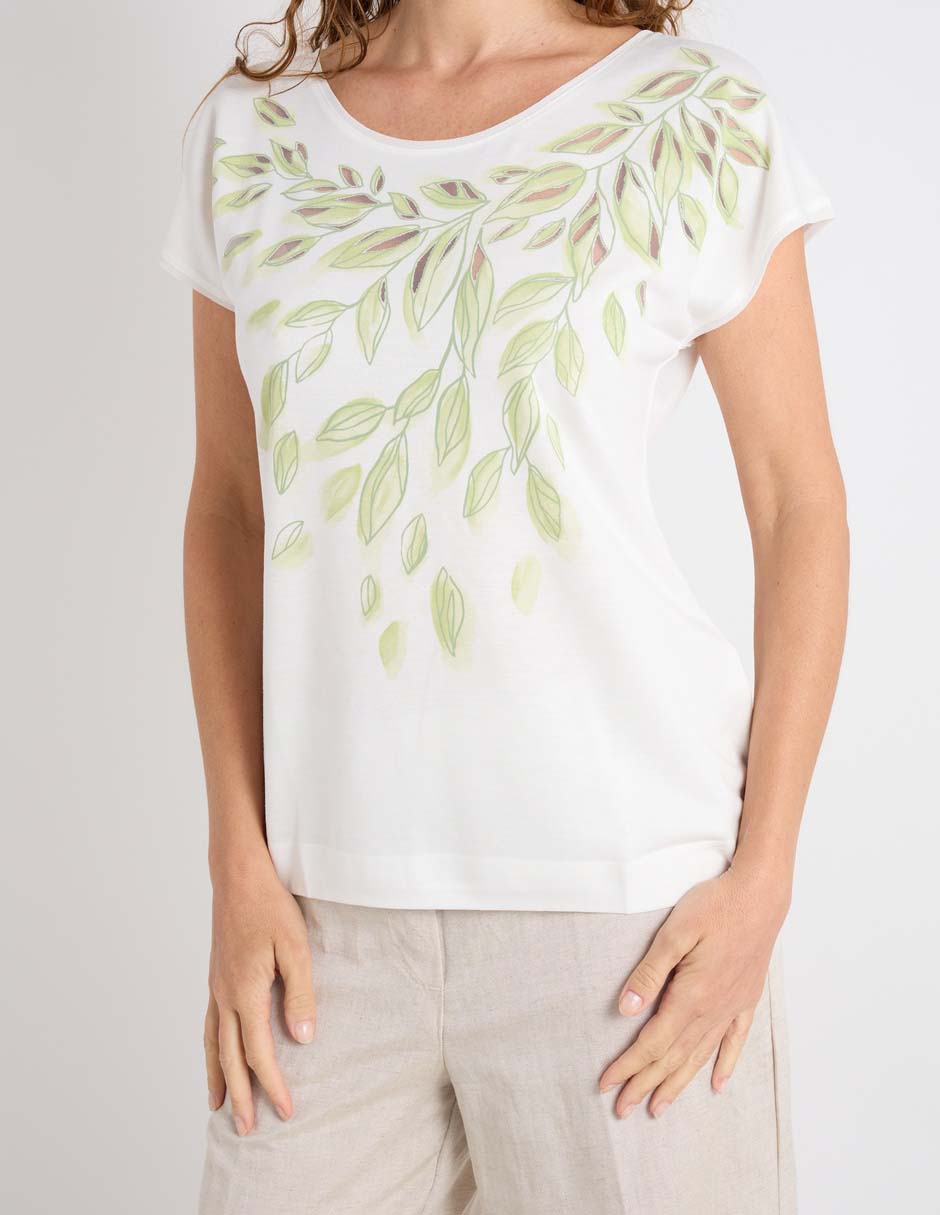 Playera manga corta cuello redondo para mujer 7