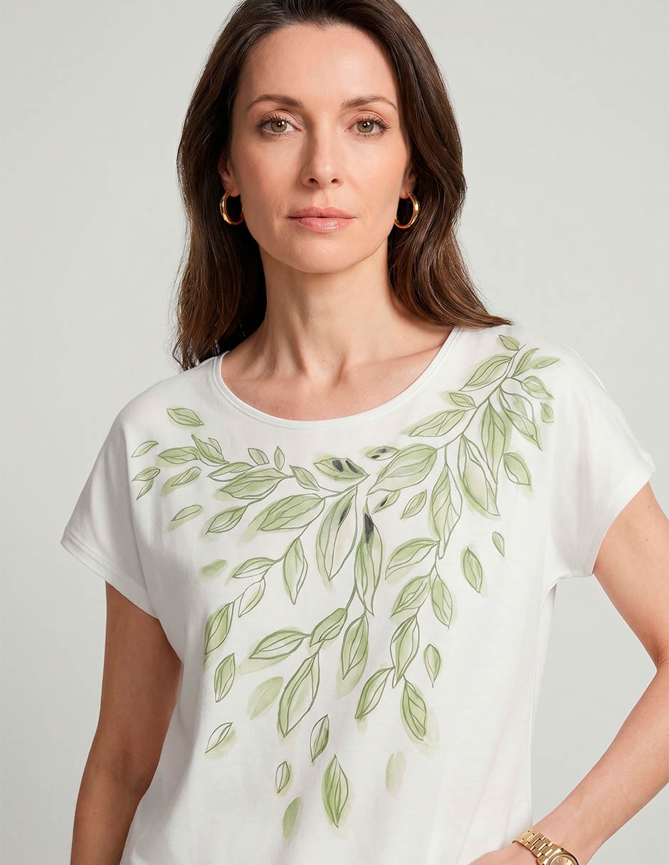 Playera manga corta cuello redondo mujer 5